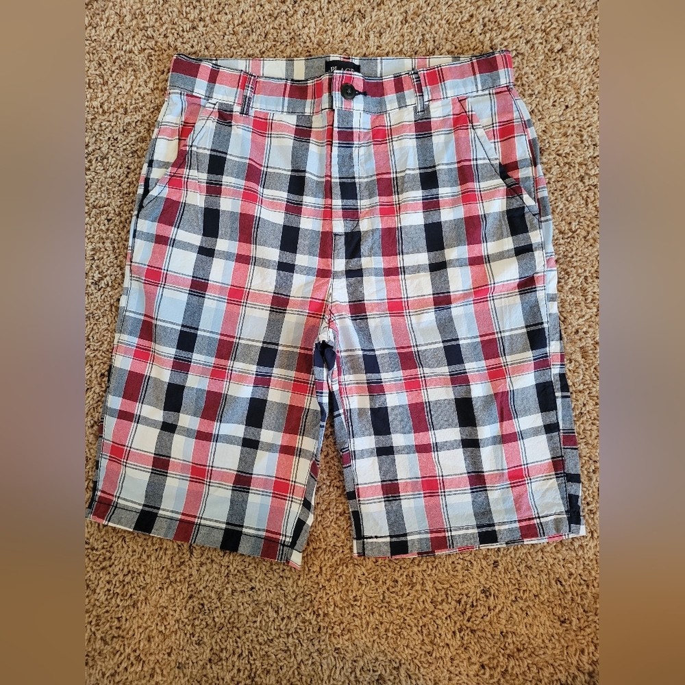 The Children's Place Youth Checkered Shorts - Red, Black, White